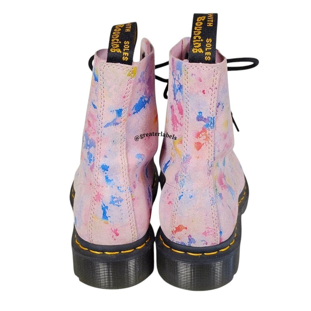 NWT Dr. Martens 1460 Pascal Confetti Lace Up Moto Boot Size 7 RARE NWD - Picture 5 of 11
